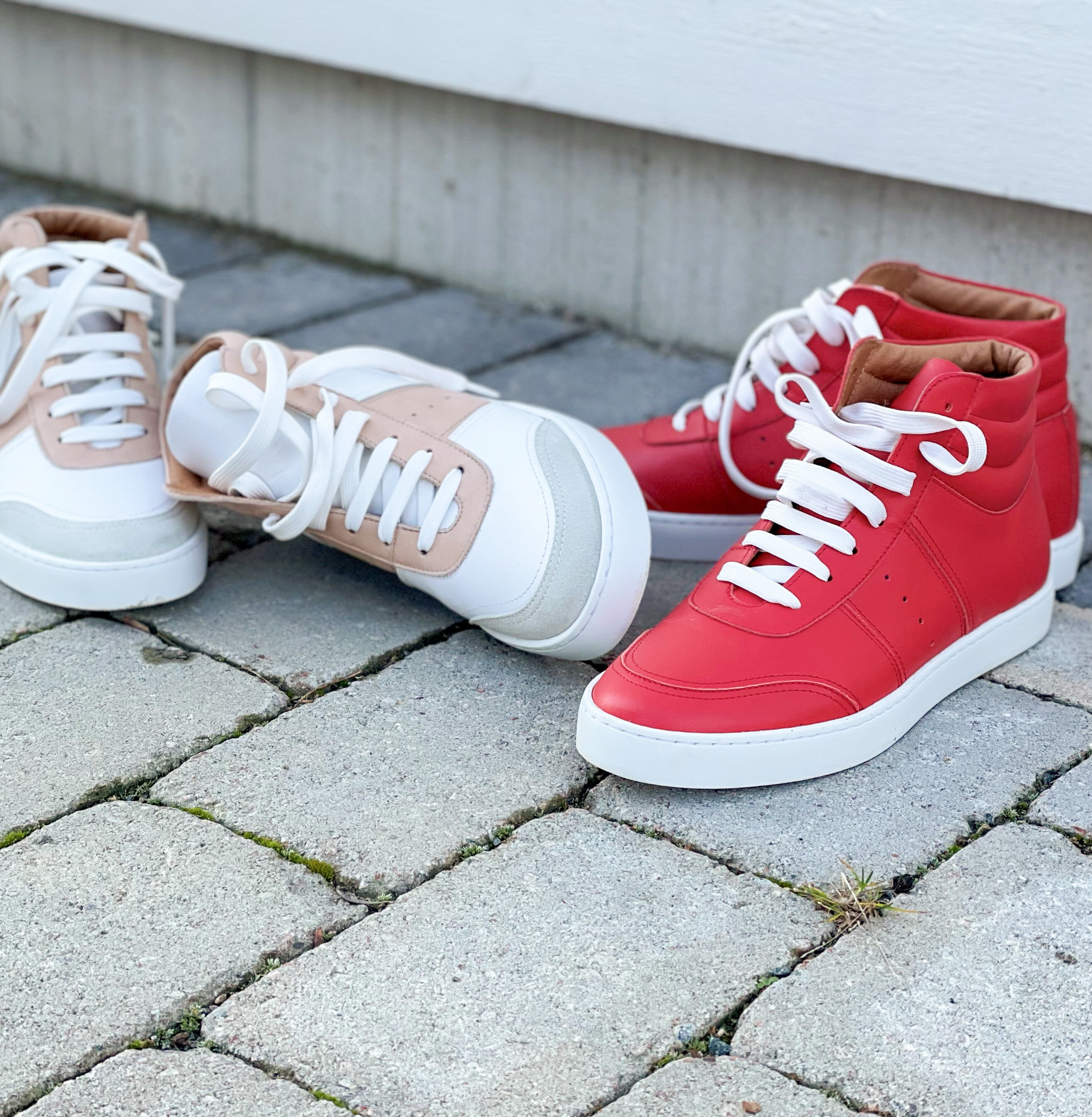 Base high sneaker - red