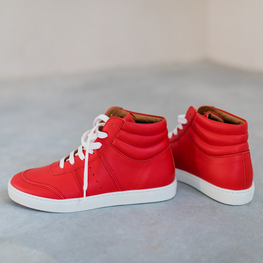 Base high sneaker - red