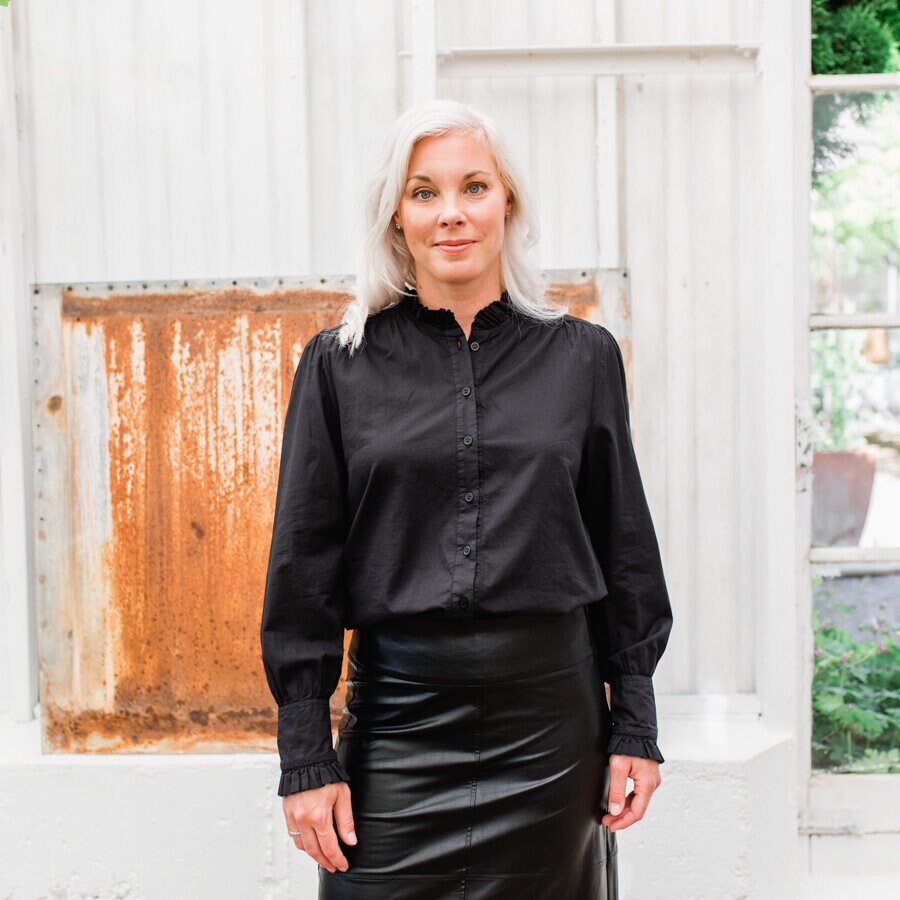 Shine blouse - black
