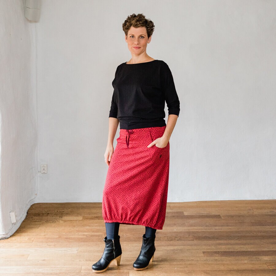 Wish come true skirt sj - tiffany peony red