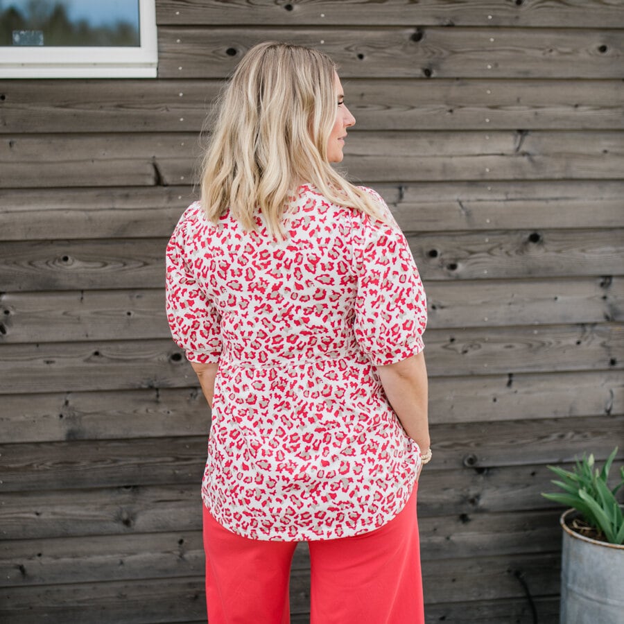 Make a wish blouse short puff sleeve - kiba soft white