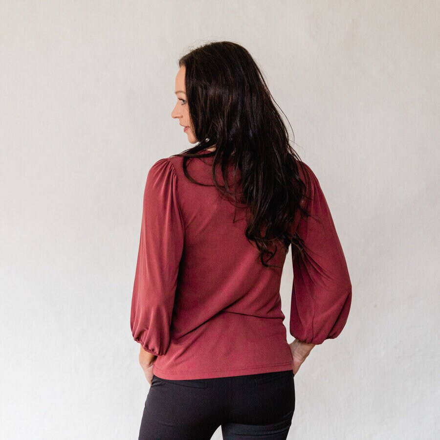 Line blouse - madeira red