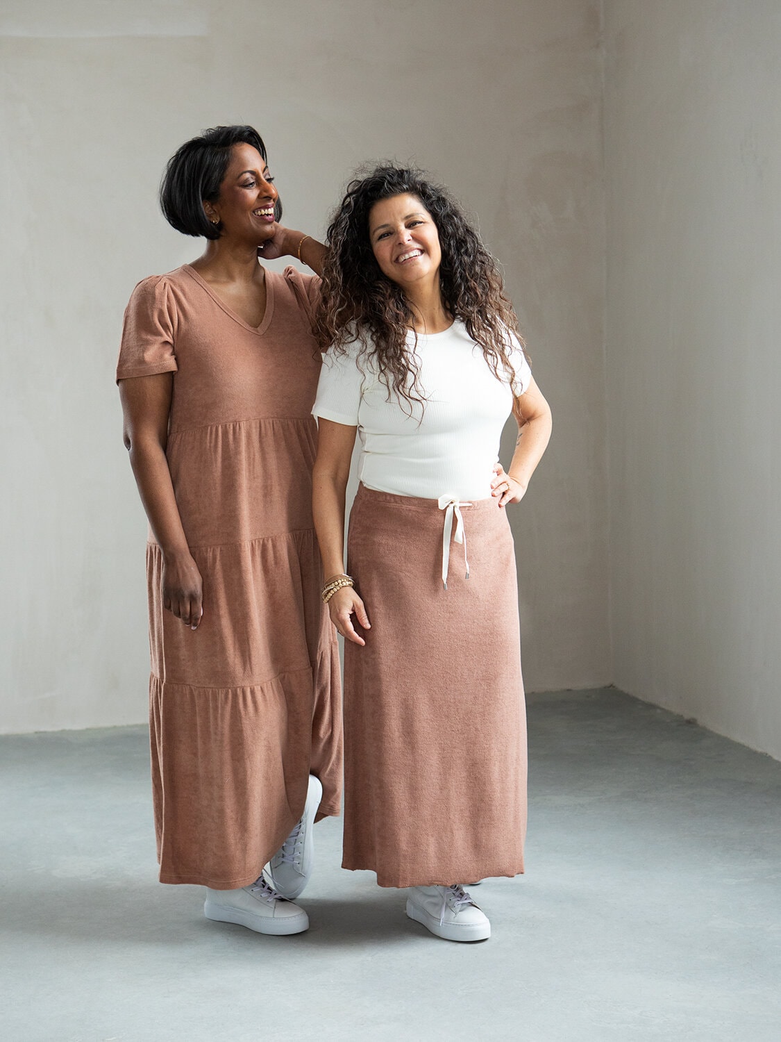 Mira terry skirt - coco brown