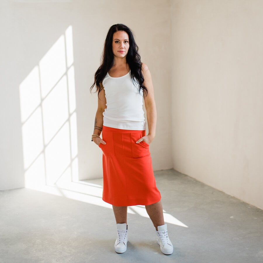 Silhuette skirt - soft red