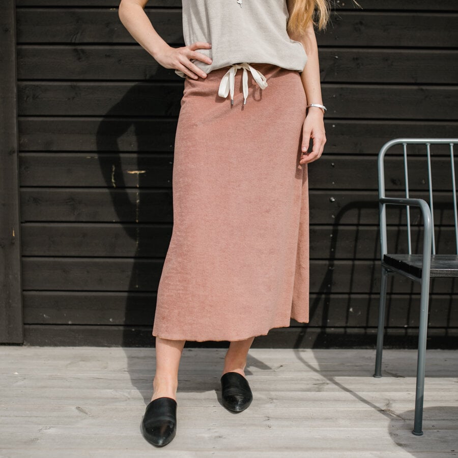 Mira terry skirt - coco brown