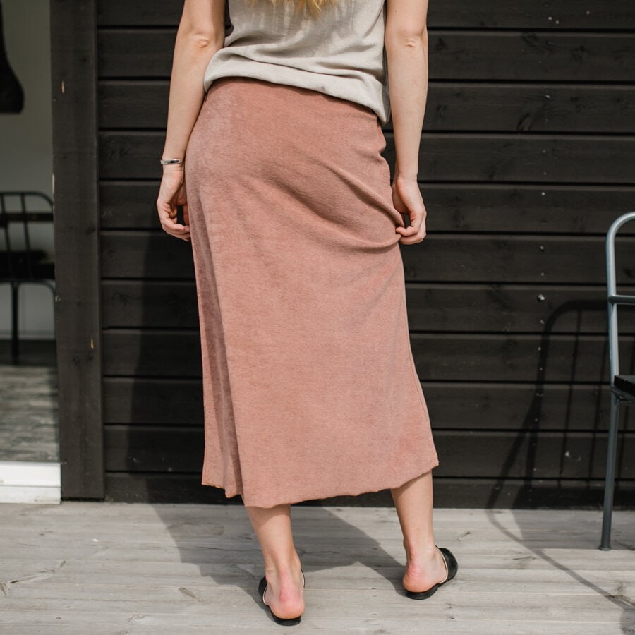 Mira terry skirt - coco brown