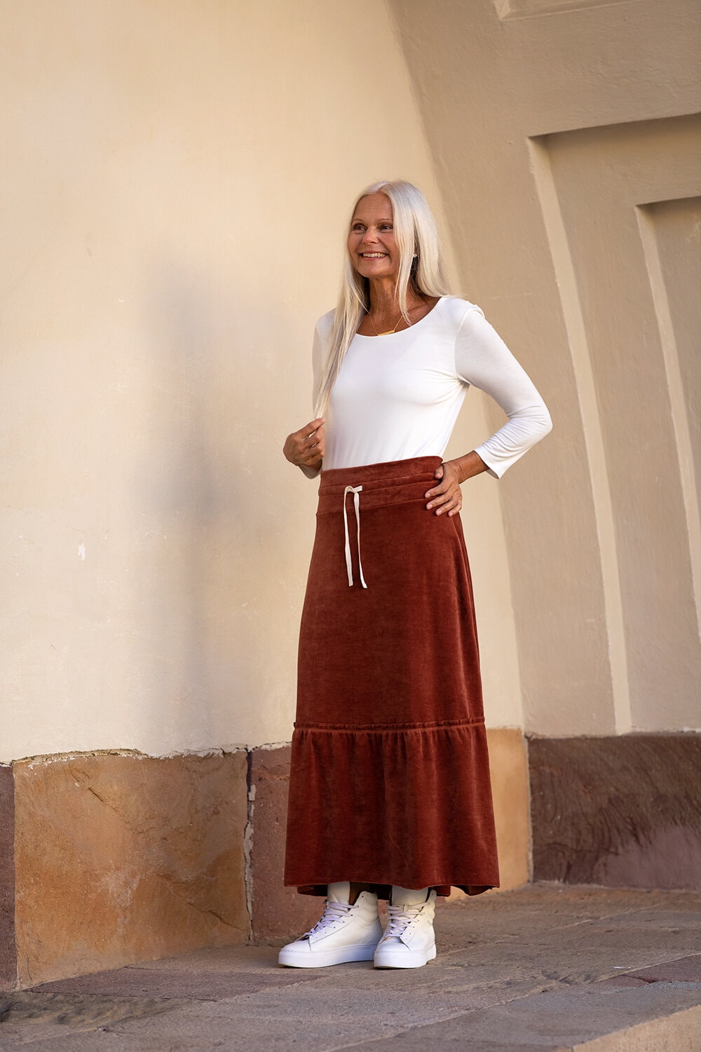 Wonder long skirt - root brown