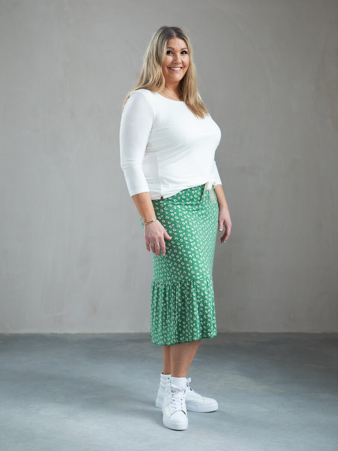 Mariette skirt - field grassy green