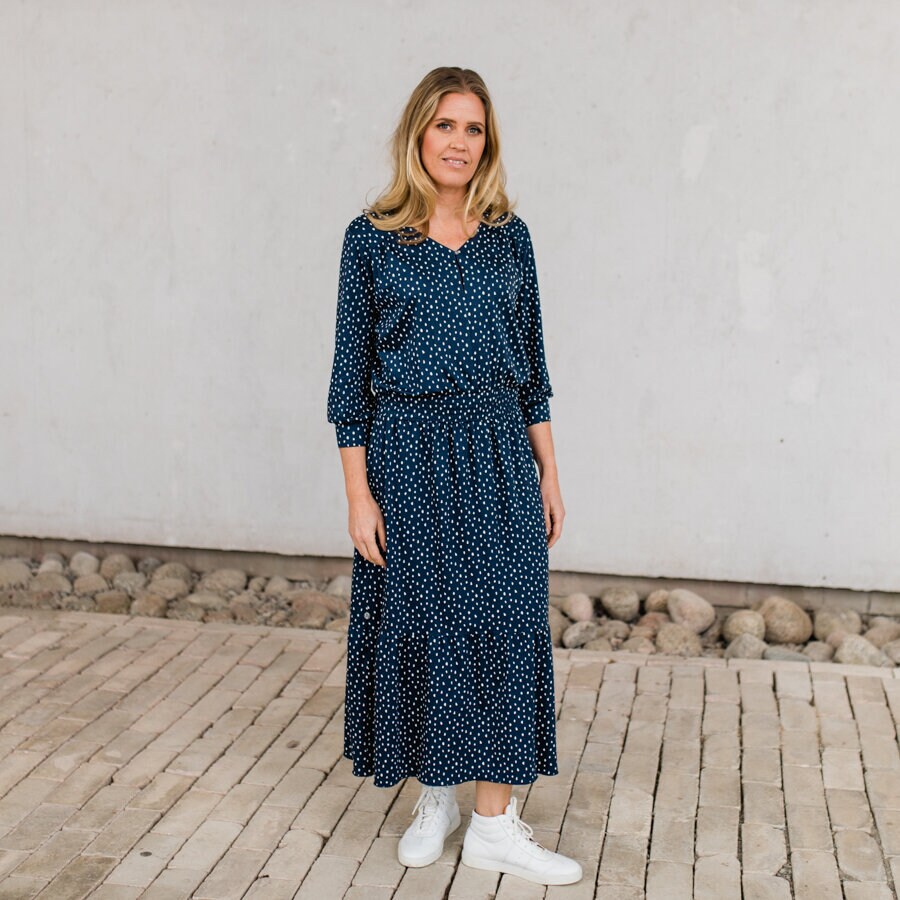 Corinne dress - rome indigo