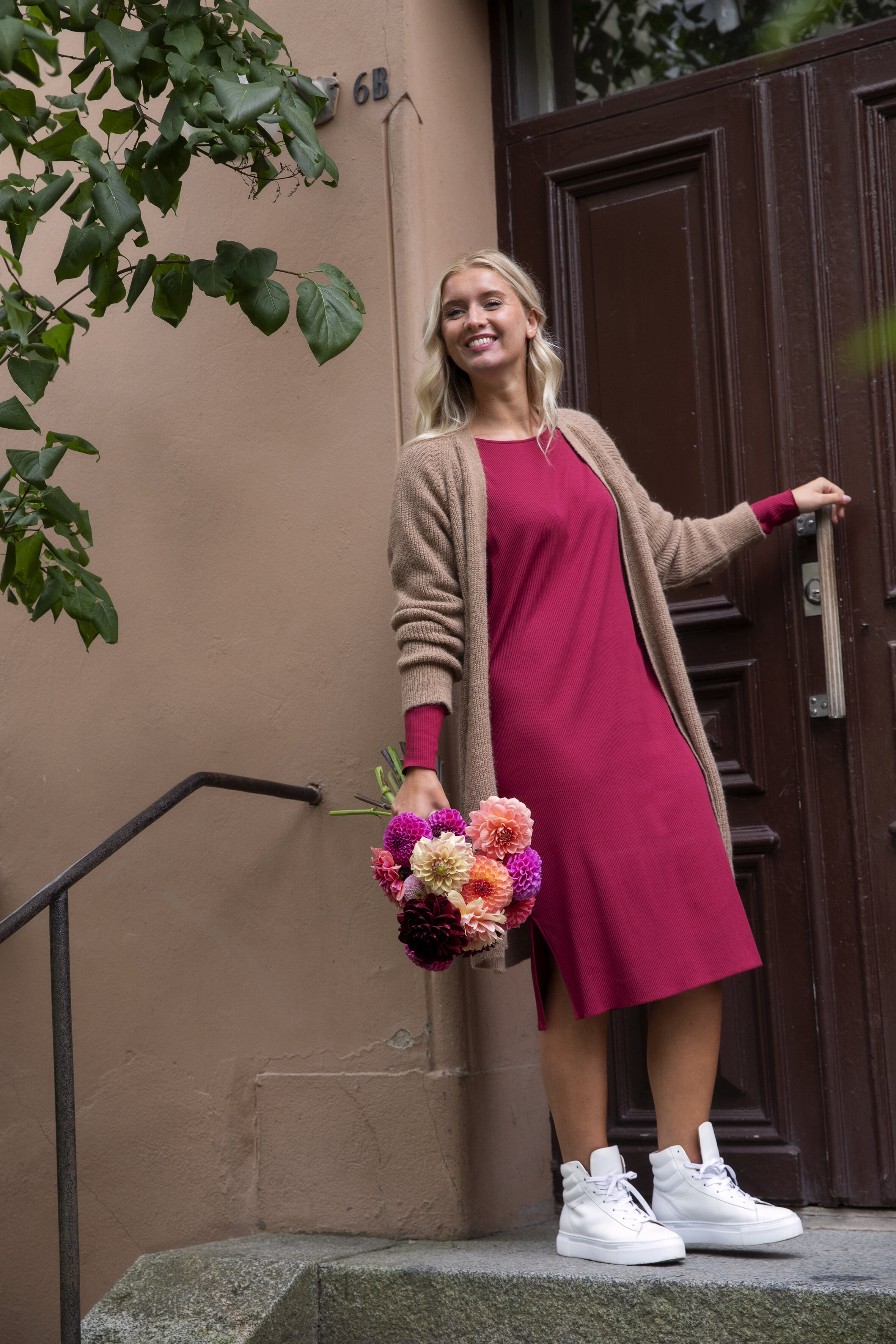 Kayla dress - winered