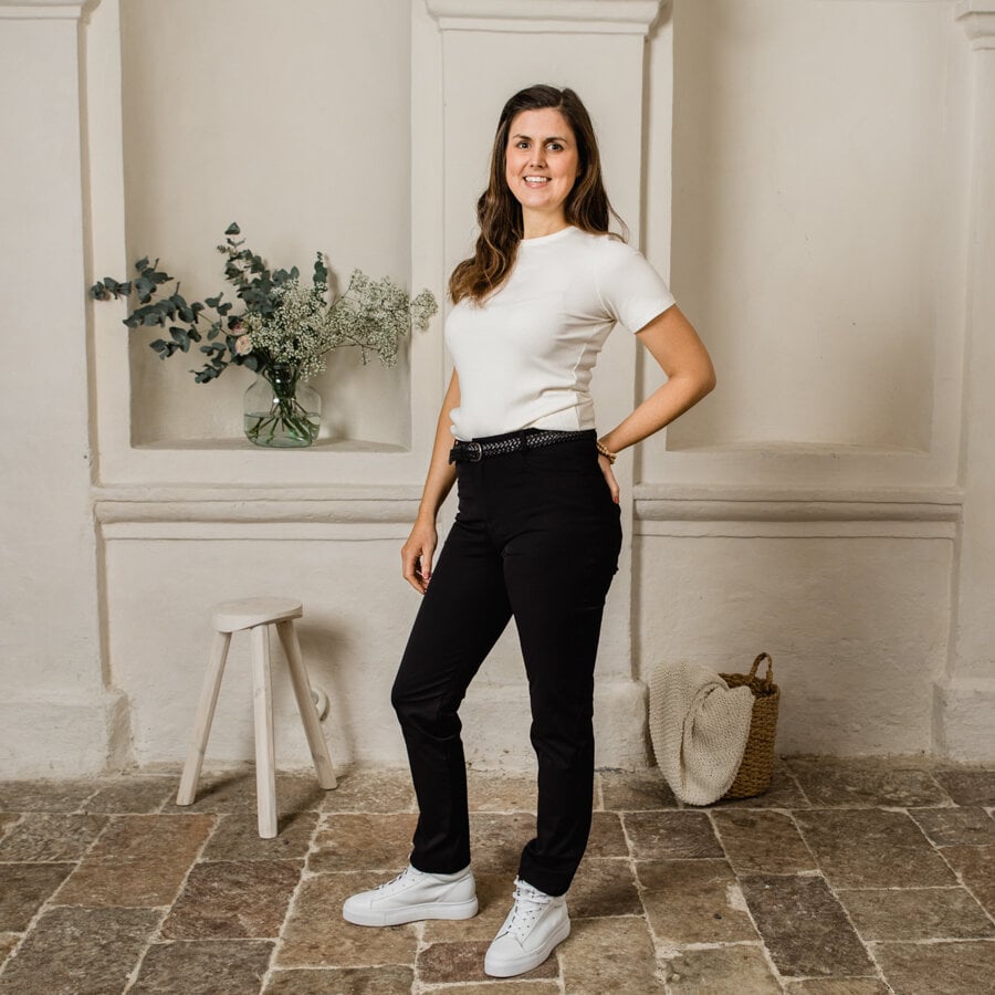 Tab pants - black