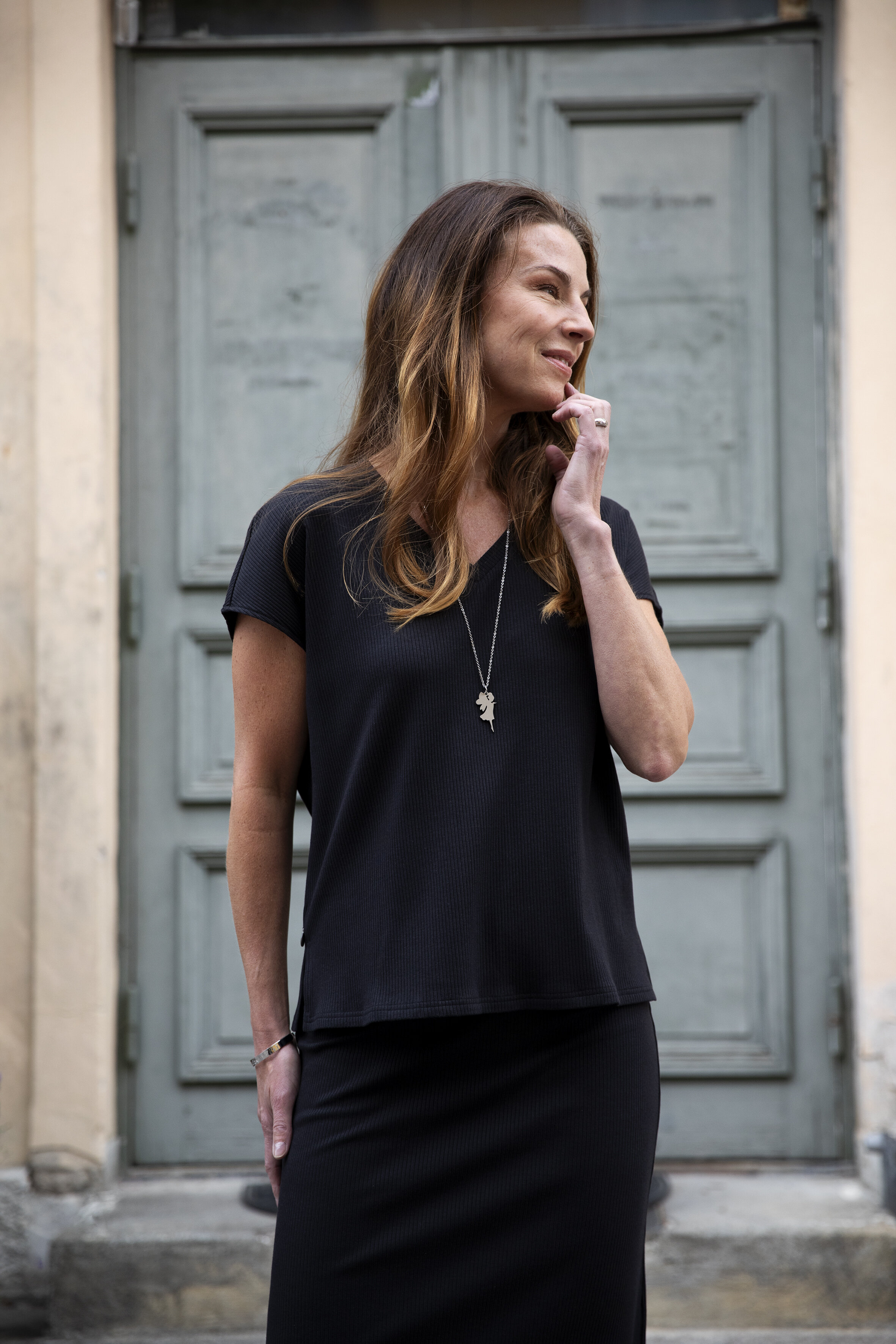 Melvina top - black