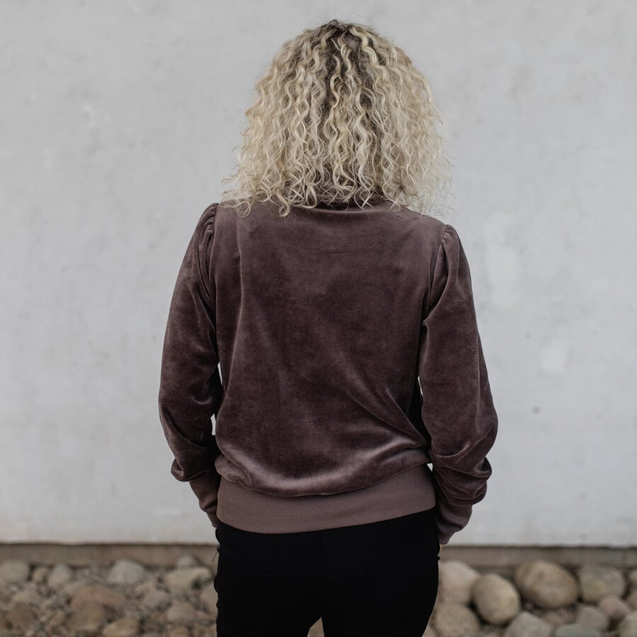 Wish velour jacket - falcon brown