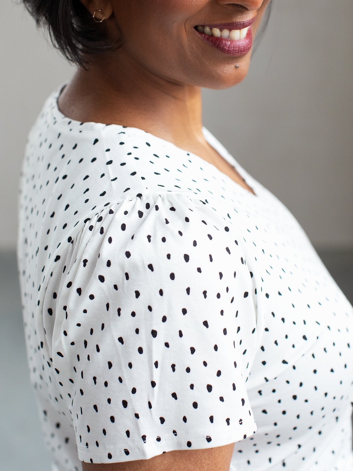 Madison v-neck top - rome soft white