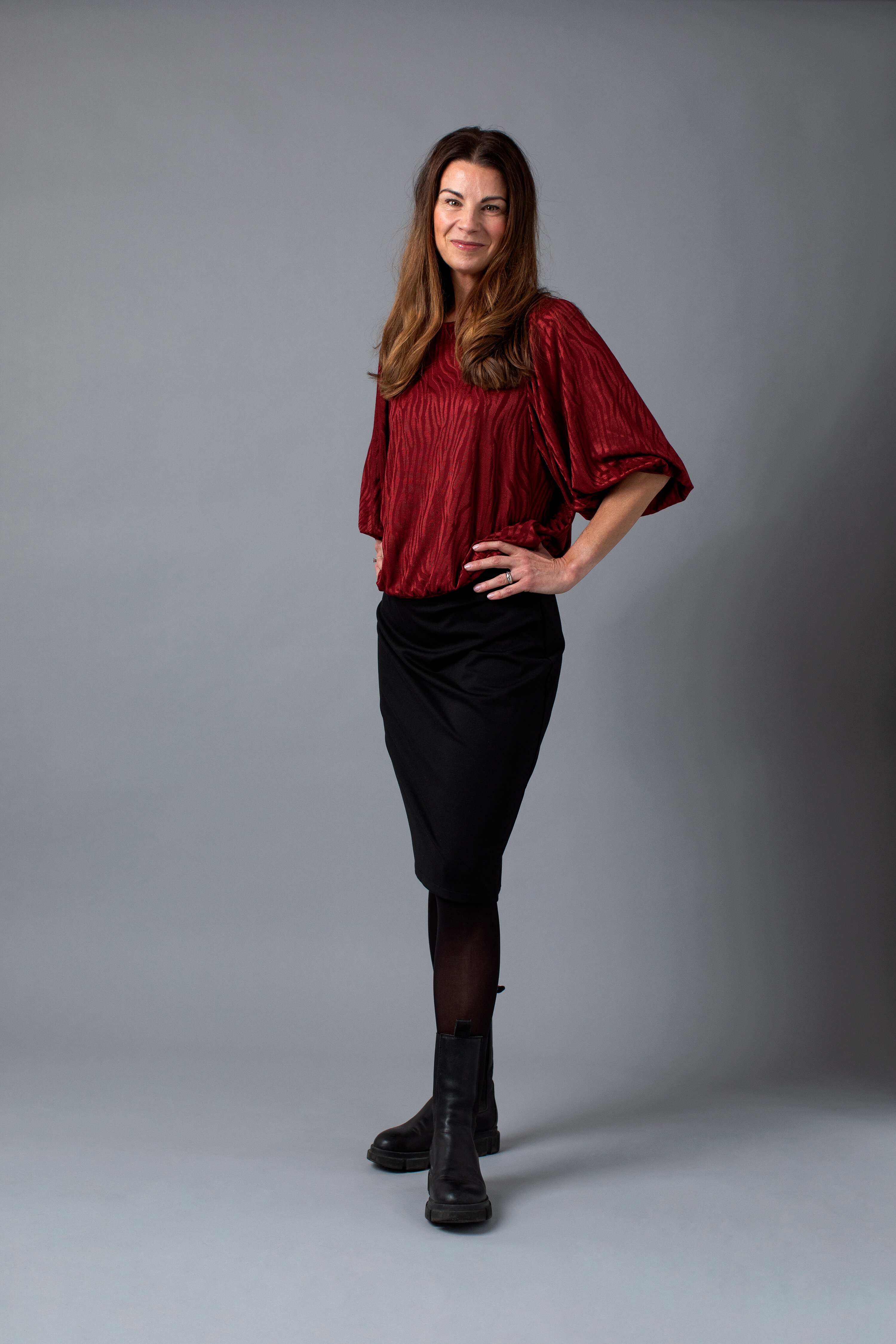 Trip blouse - dark cherry