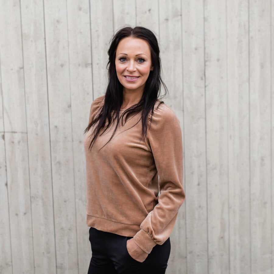 Reach velour sweater - fuzzy brown