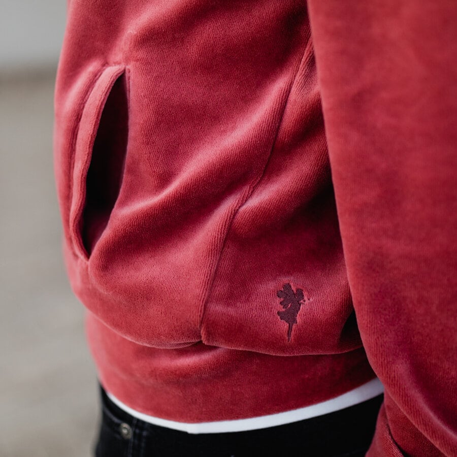 Rockstar velour jacket - camelia pink