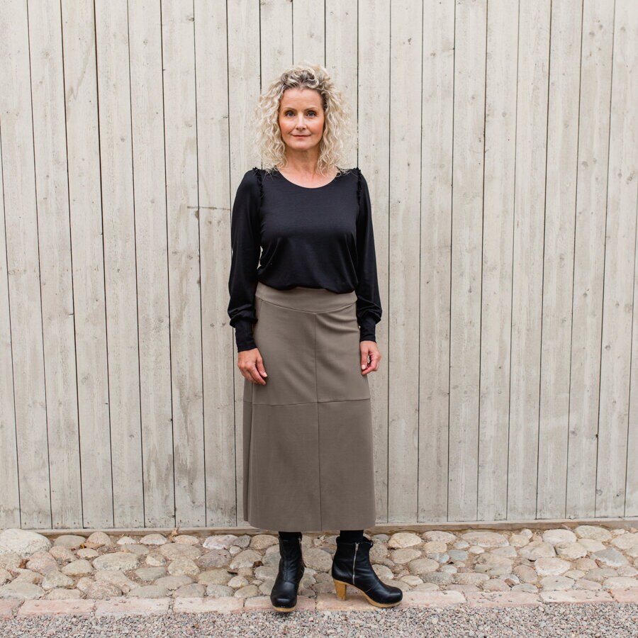 Point skirt - palm brown
