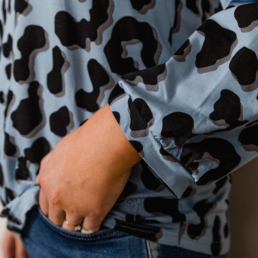 Podium blouse - arizona nordic blue
