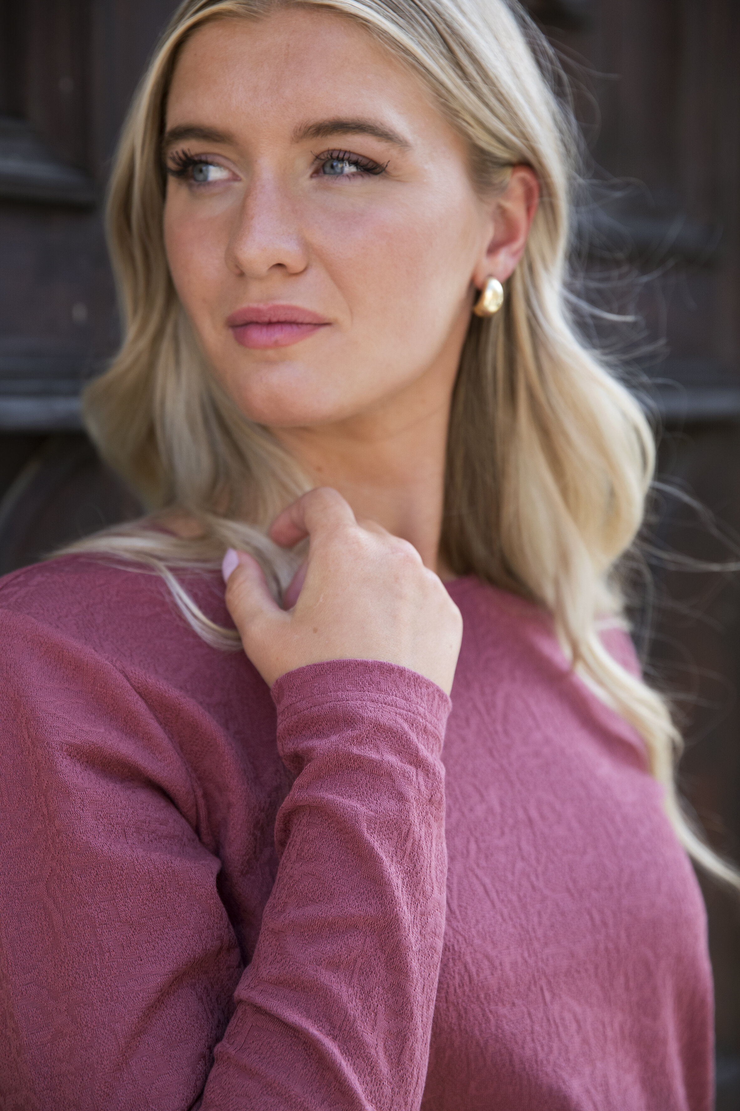 Nora top - plum red