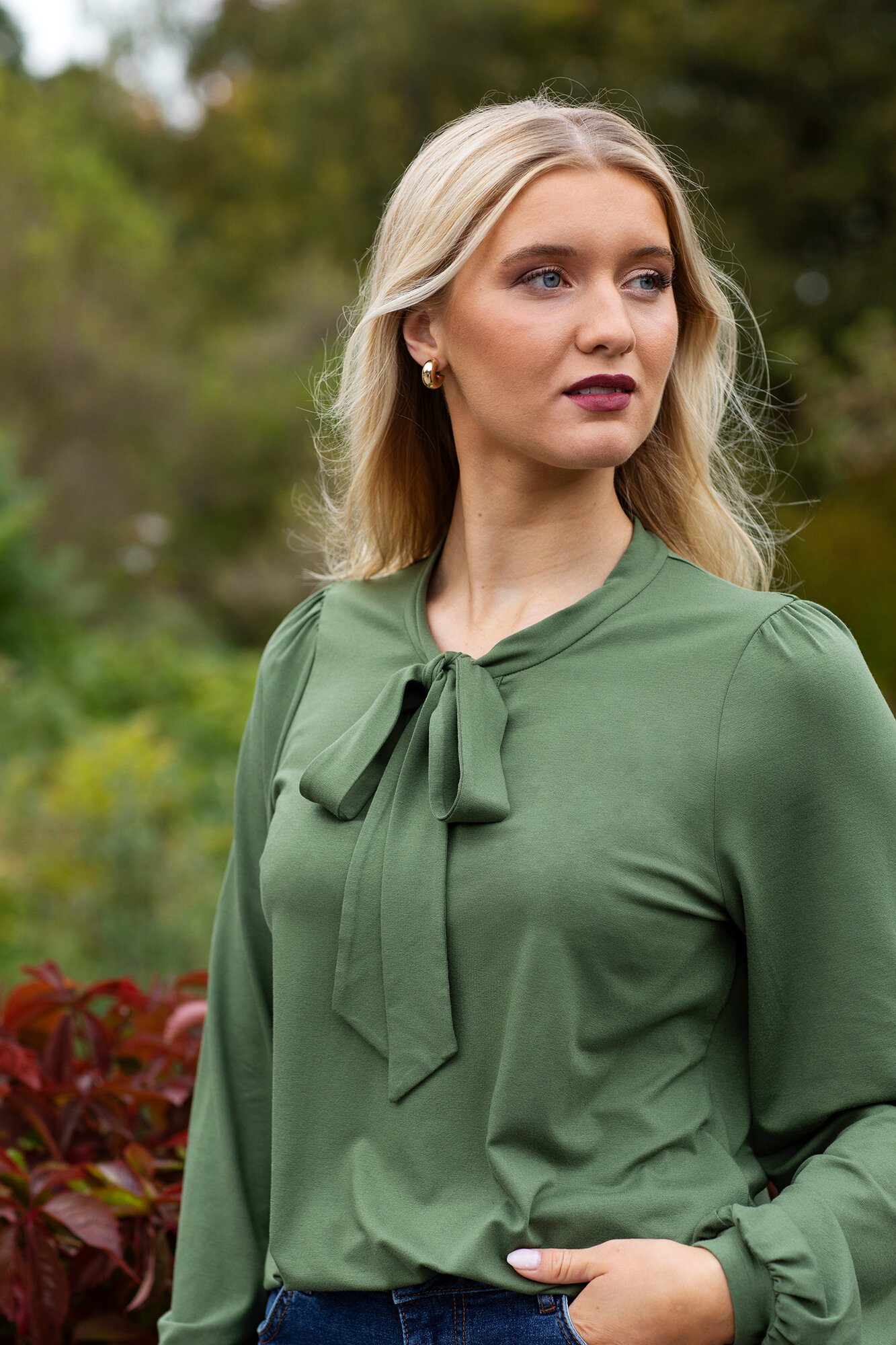 Kinsley blouse - olive green