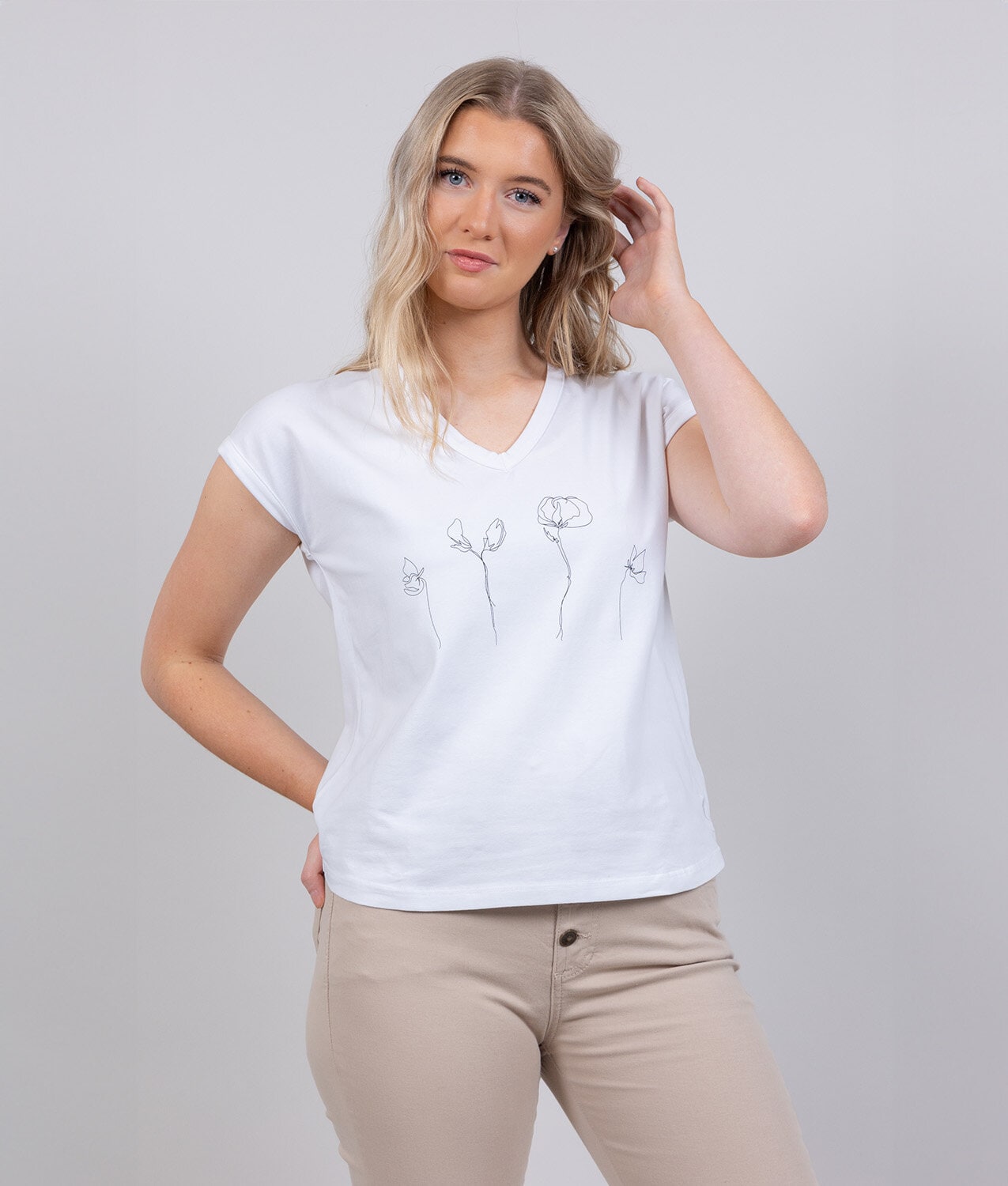 Anna top - fiore white