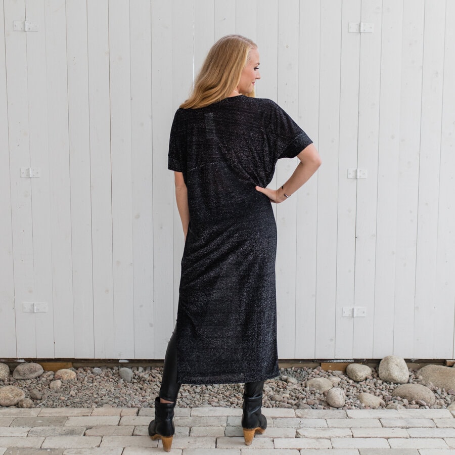 Chorus dress - shimmer black