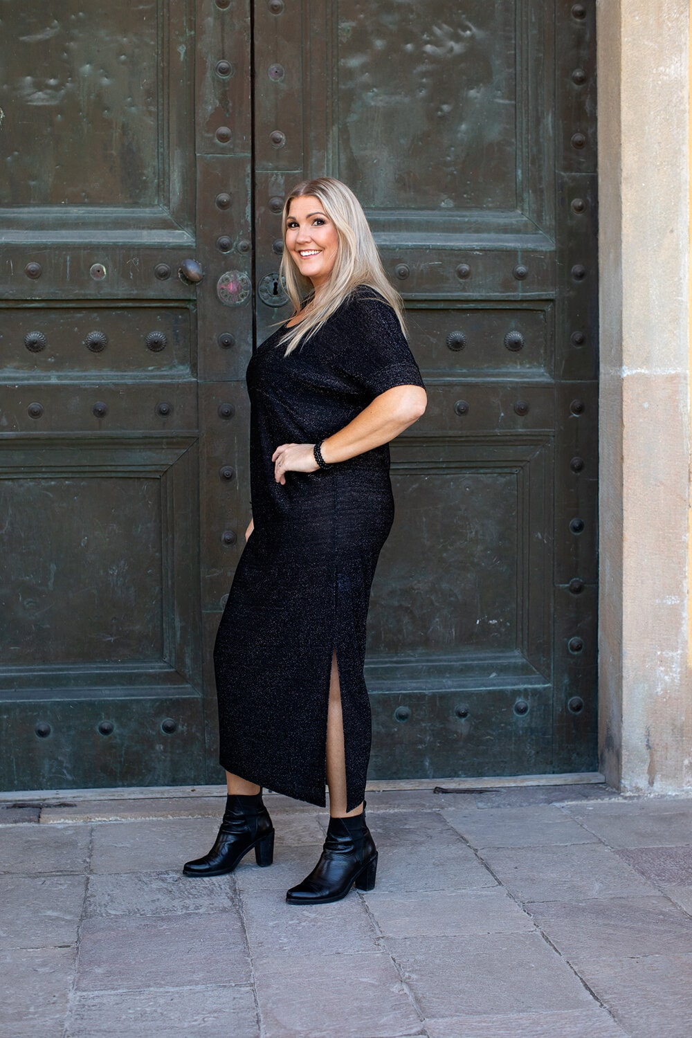 Chorus dress - shimmer black