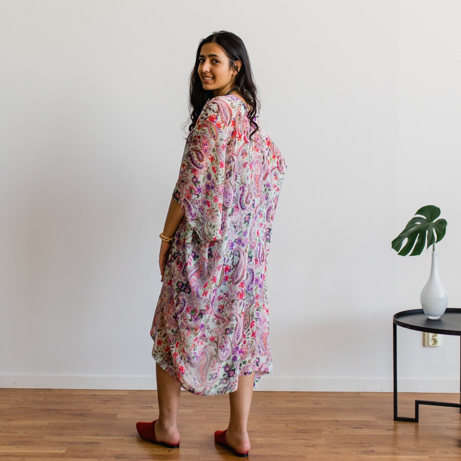 Enna caftan - paisley pink