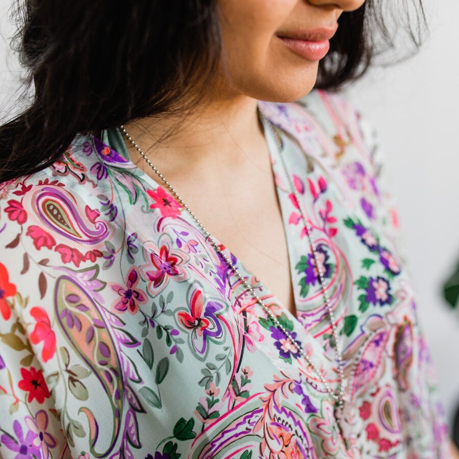 Enna caftan - paisley pink
