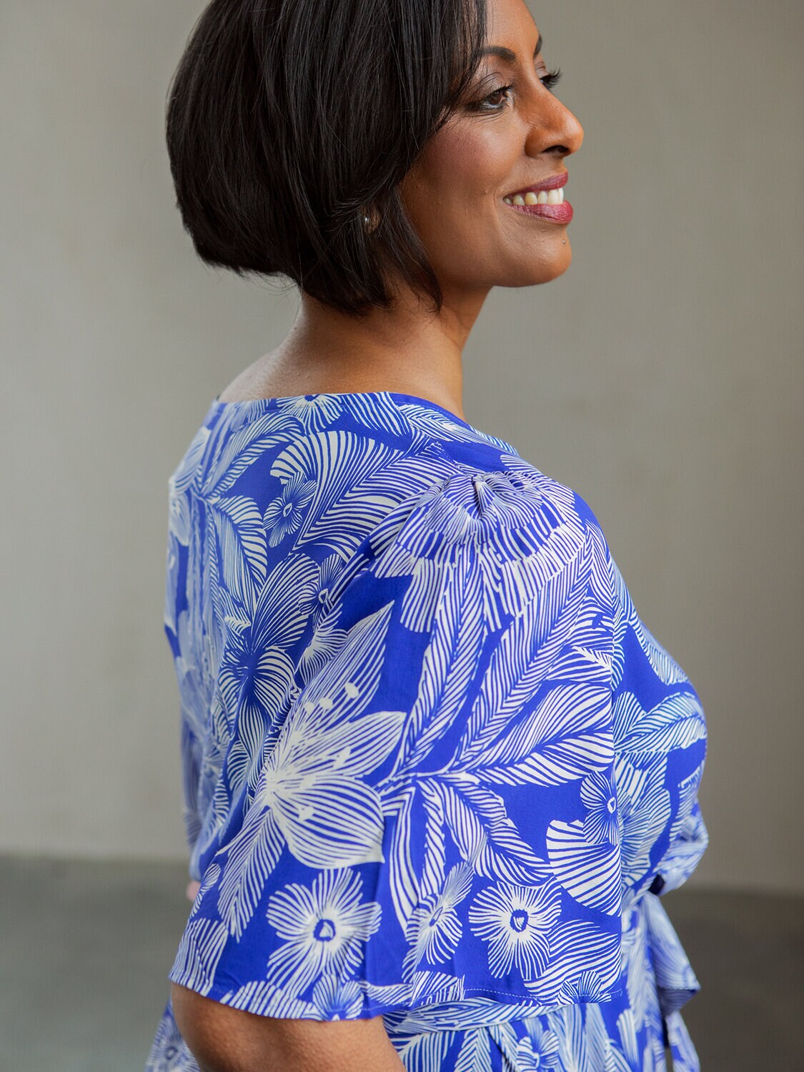 Fiona dress - syros bright sea
