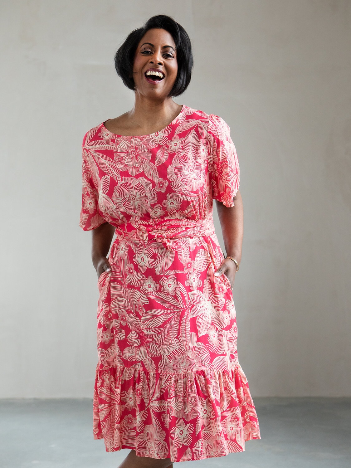Fiona dress - syros bright rouge