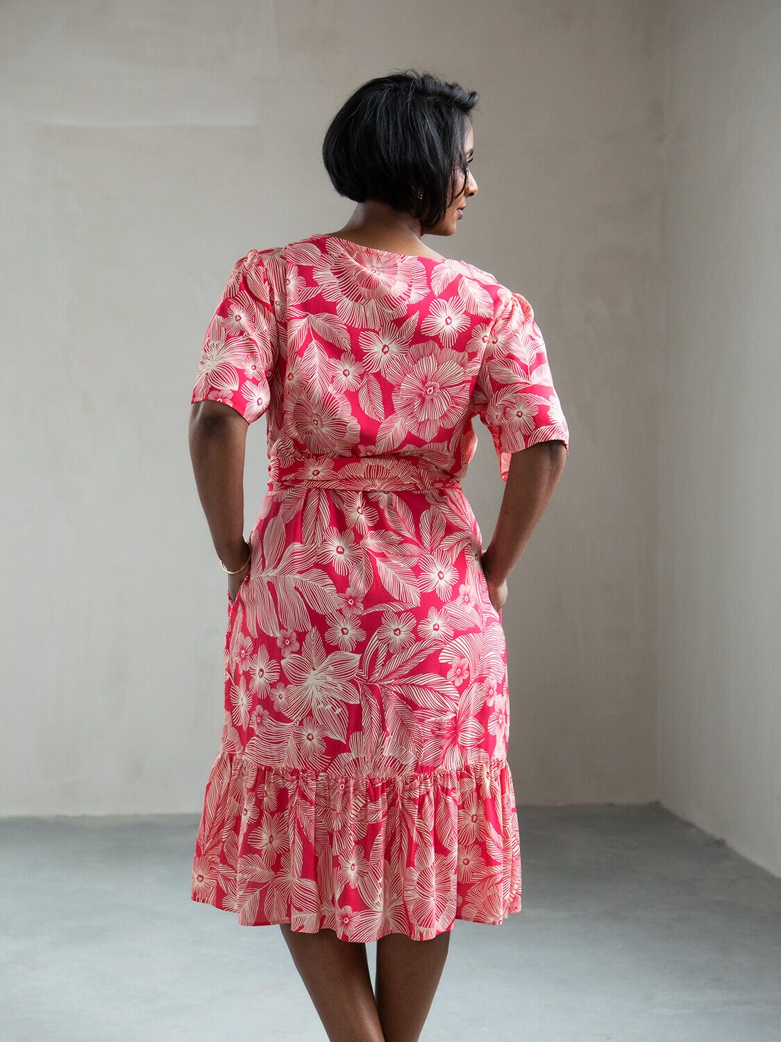 Fiona dress - syros bright rouge
