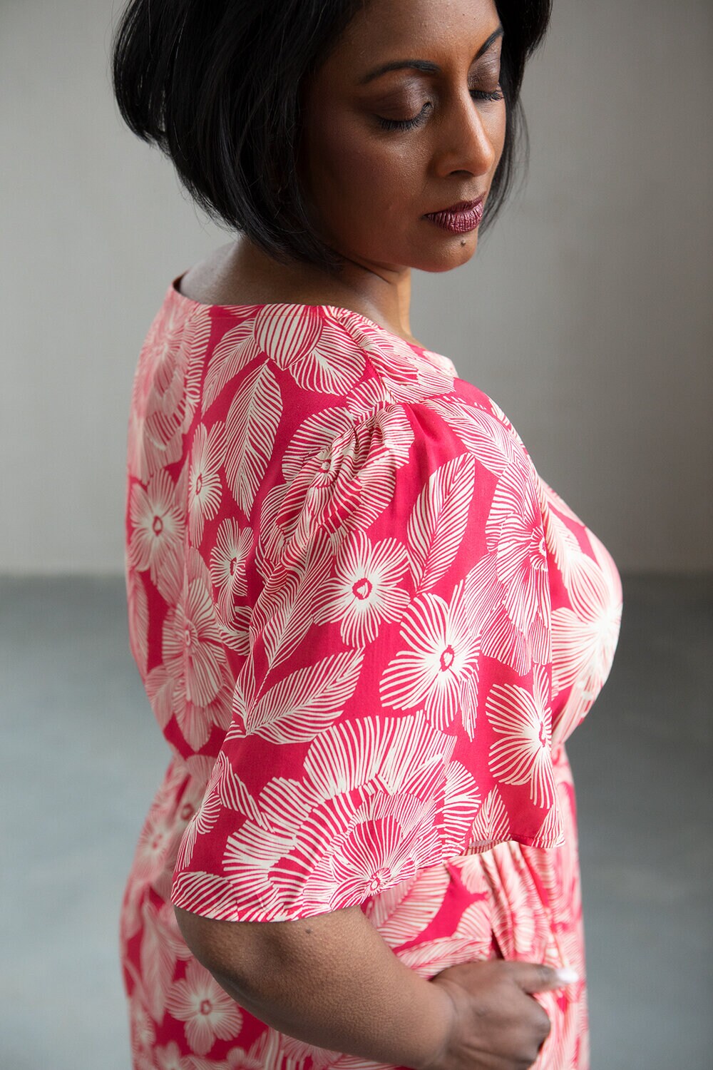 Fiona dress - syros bright rouge