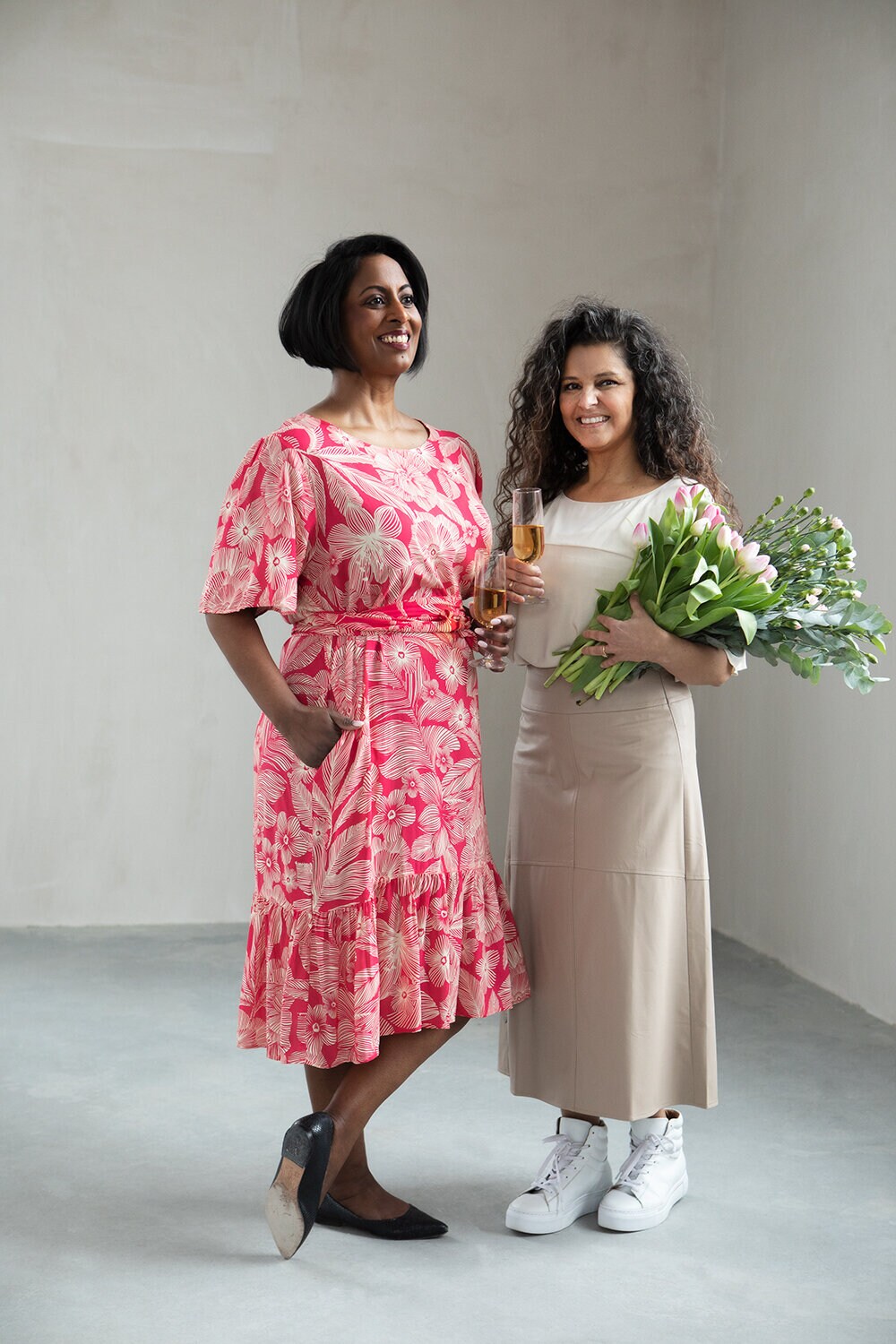 Fiona dress - syros bright rouge