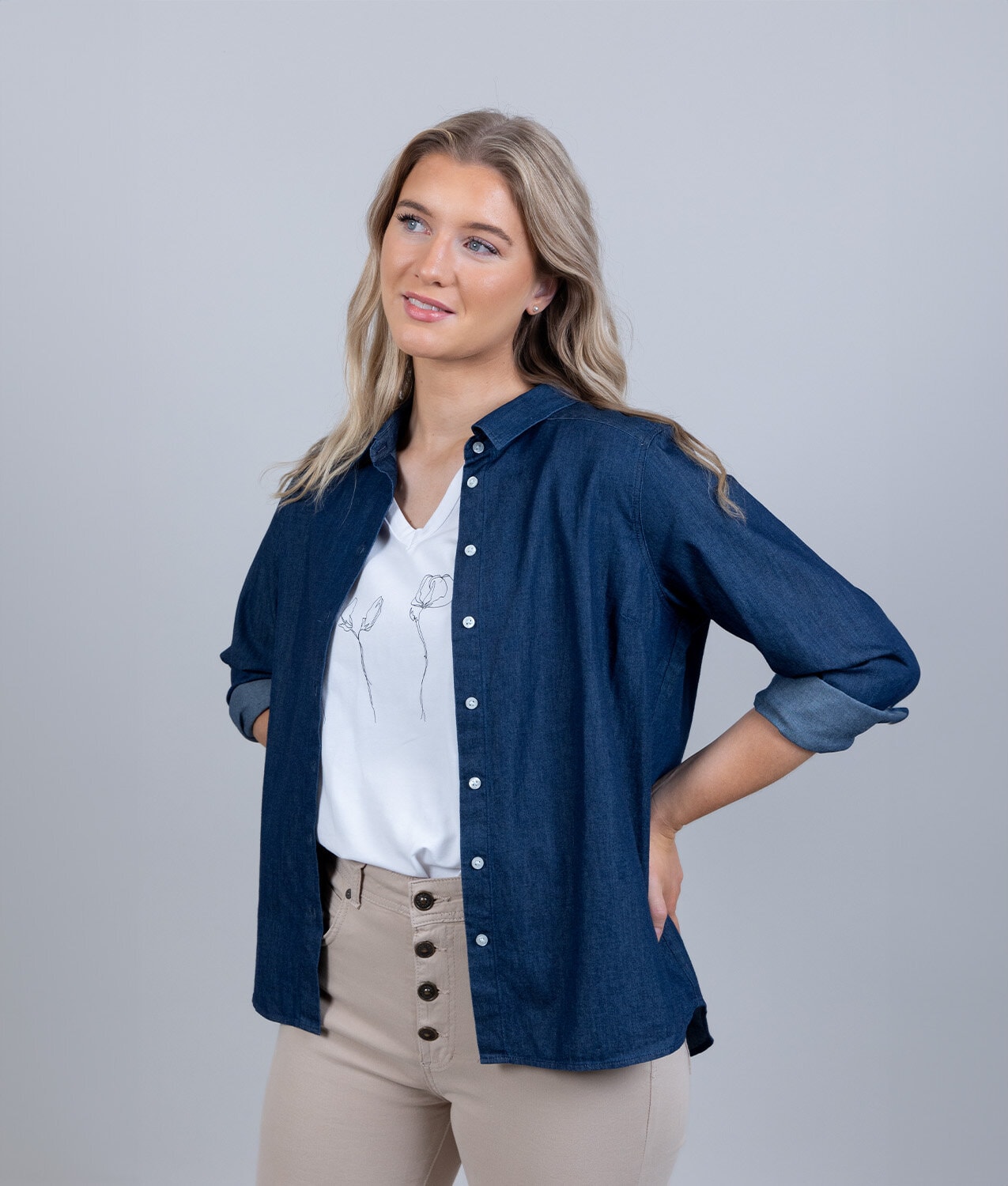 Alice shirt - denim blue