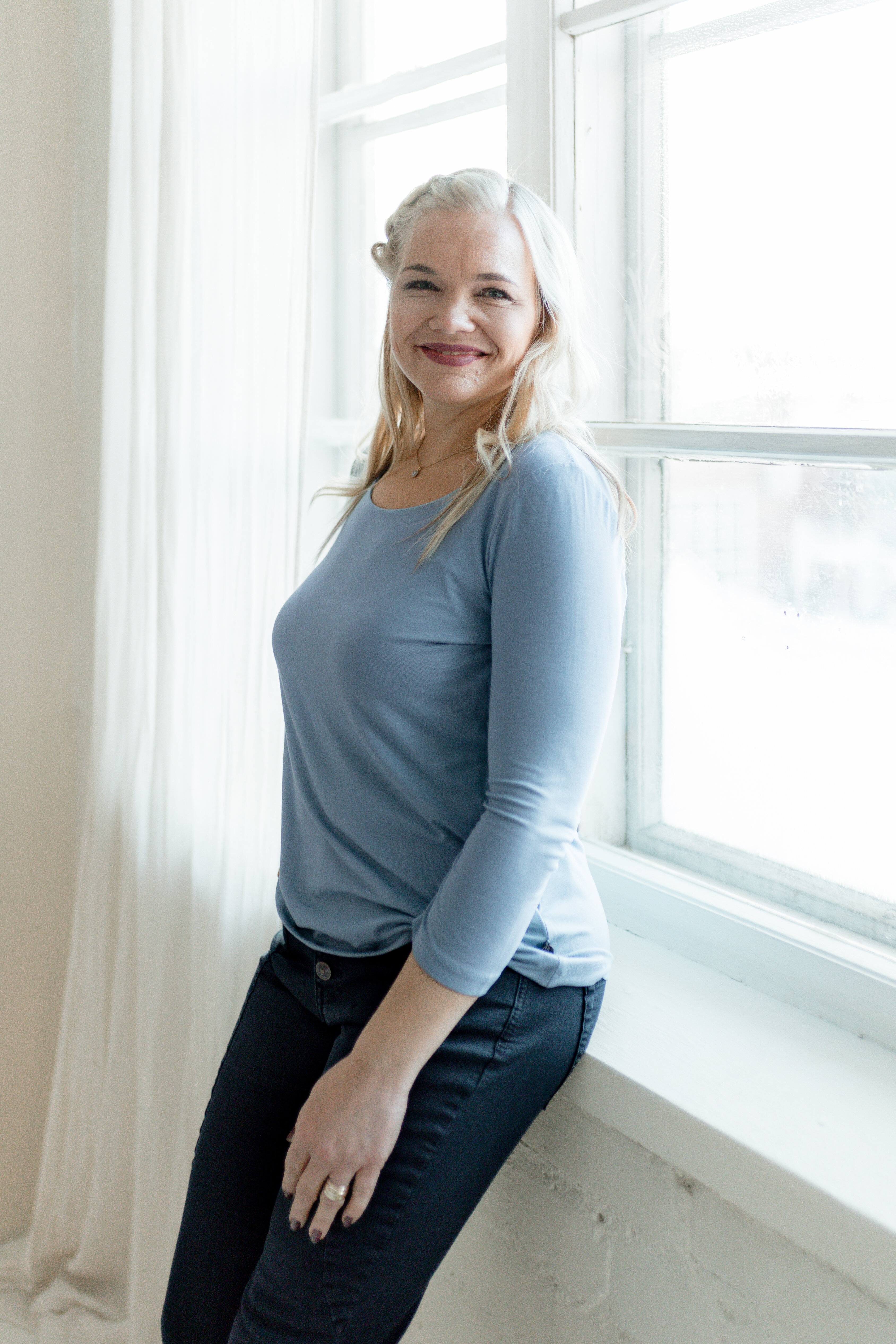 Elena top - nordic blue