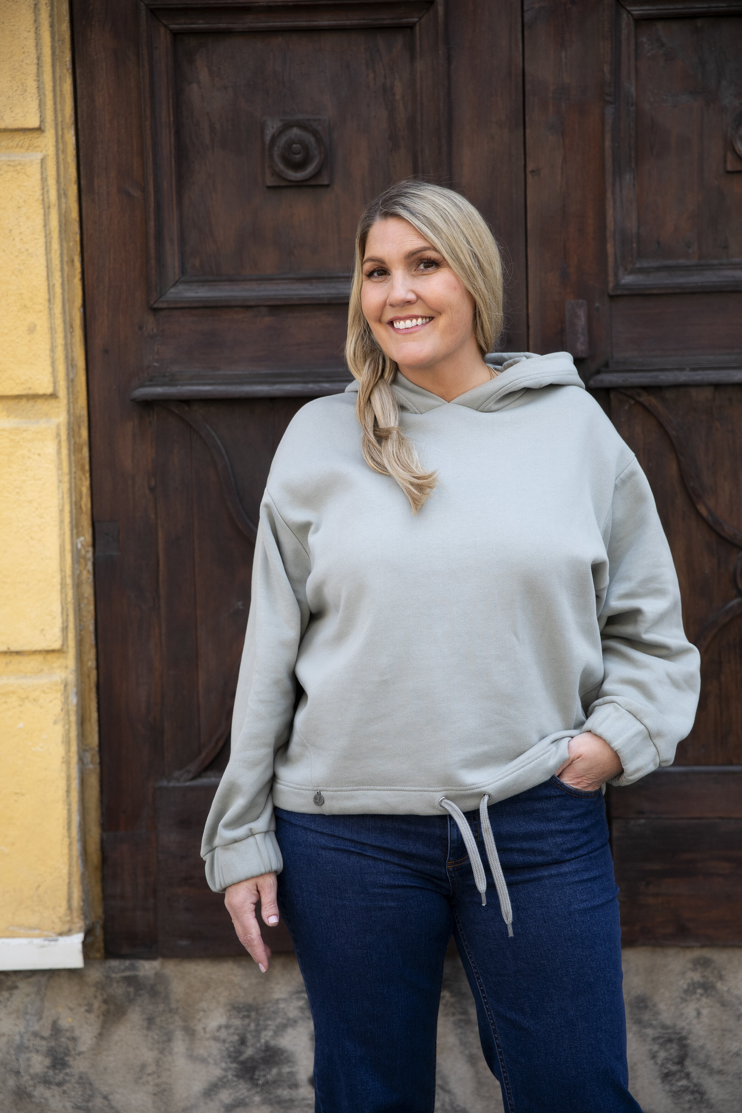 Maia hoodie - silver green
