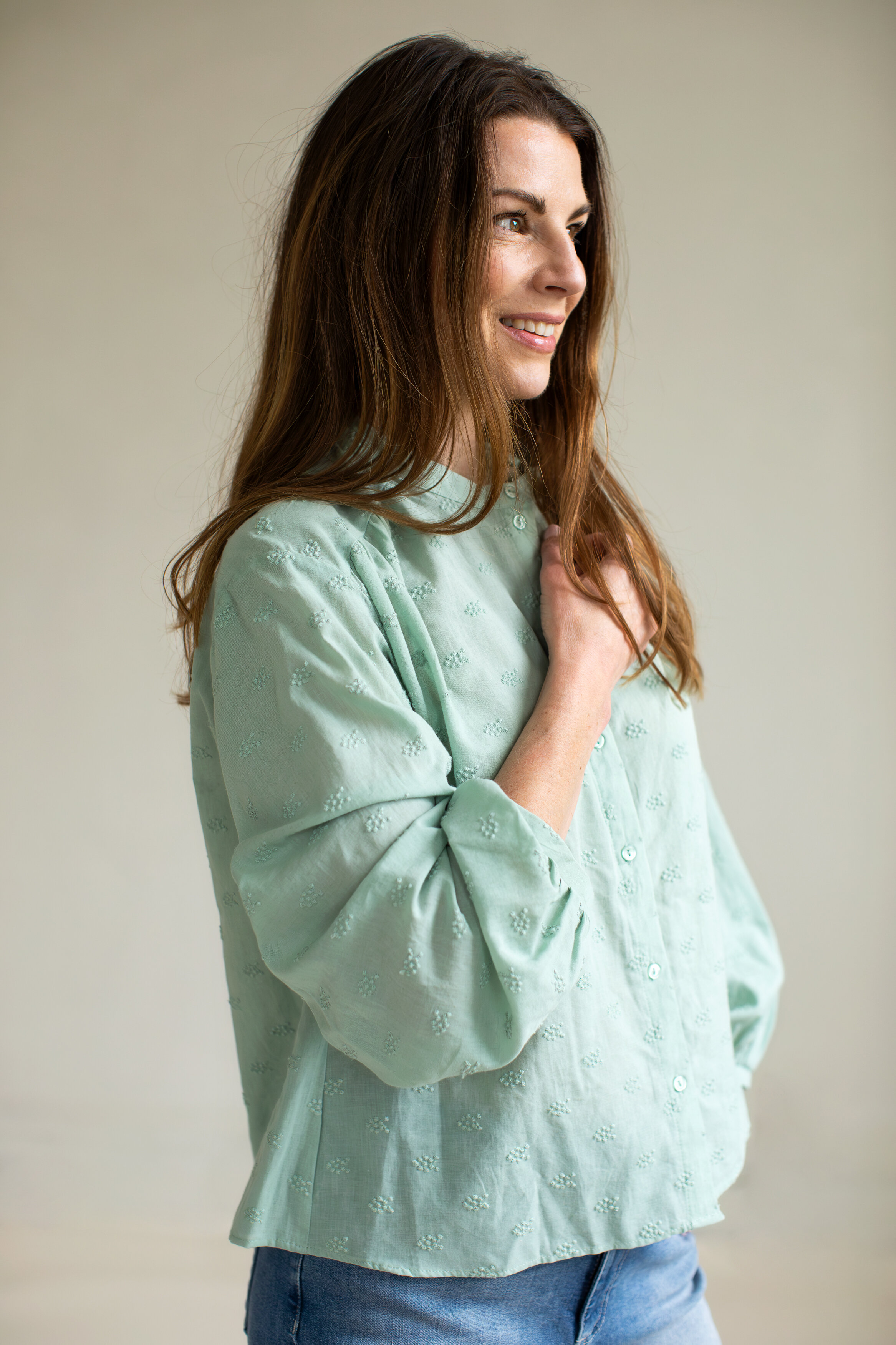 Taylor blouse - cloudy green