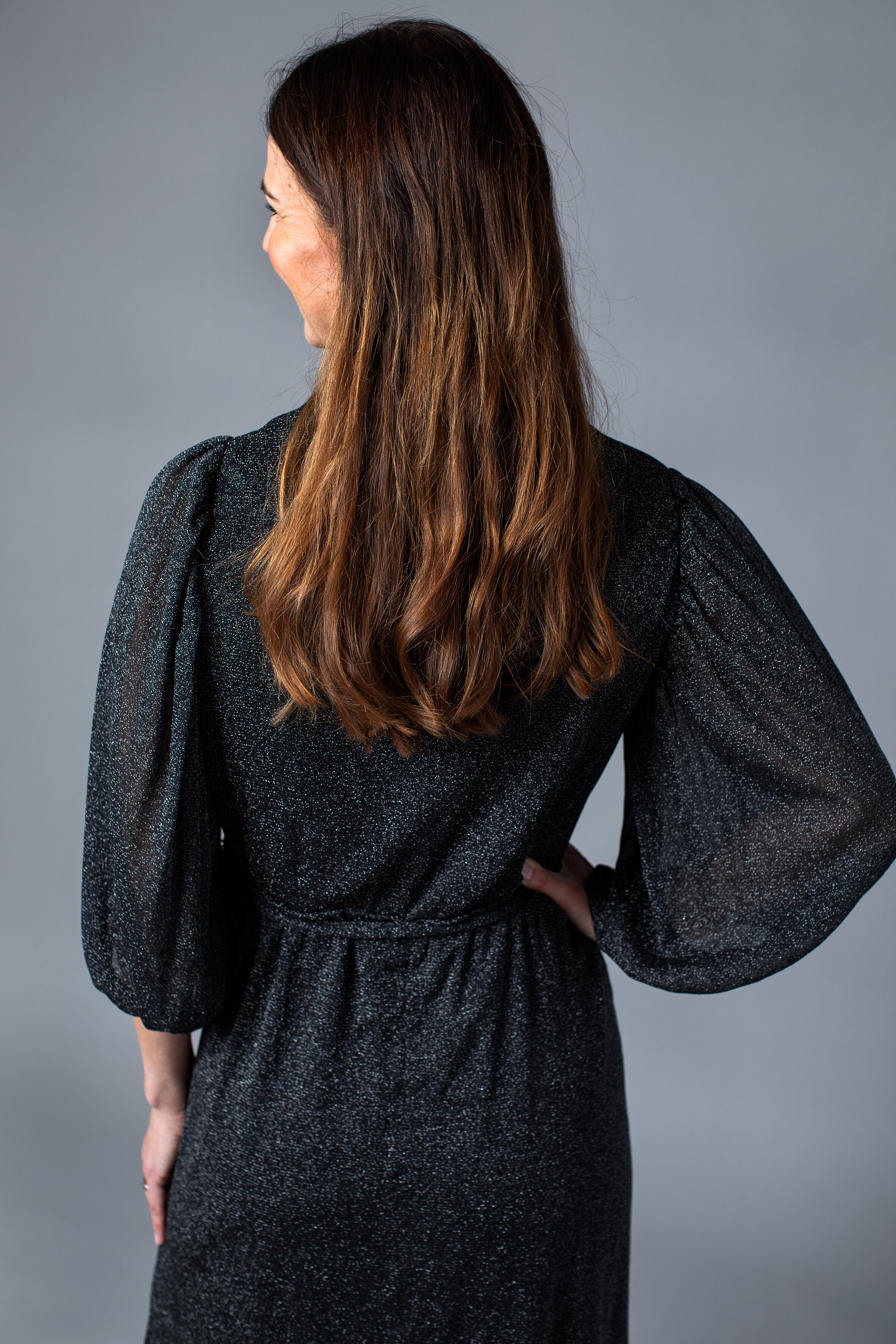 Natalie dress - shimmer black