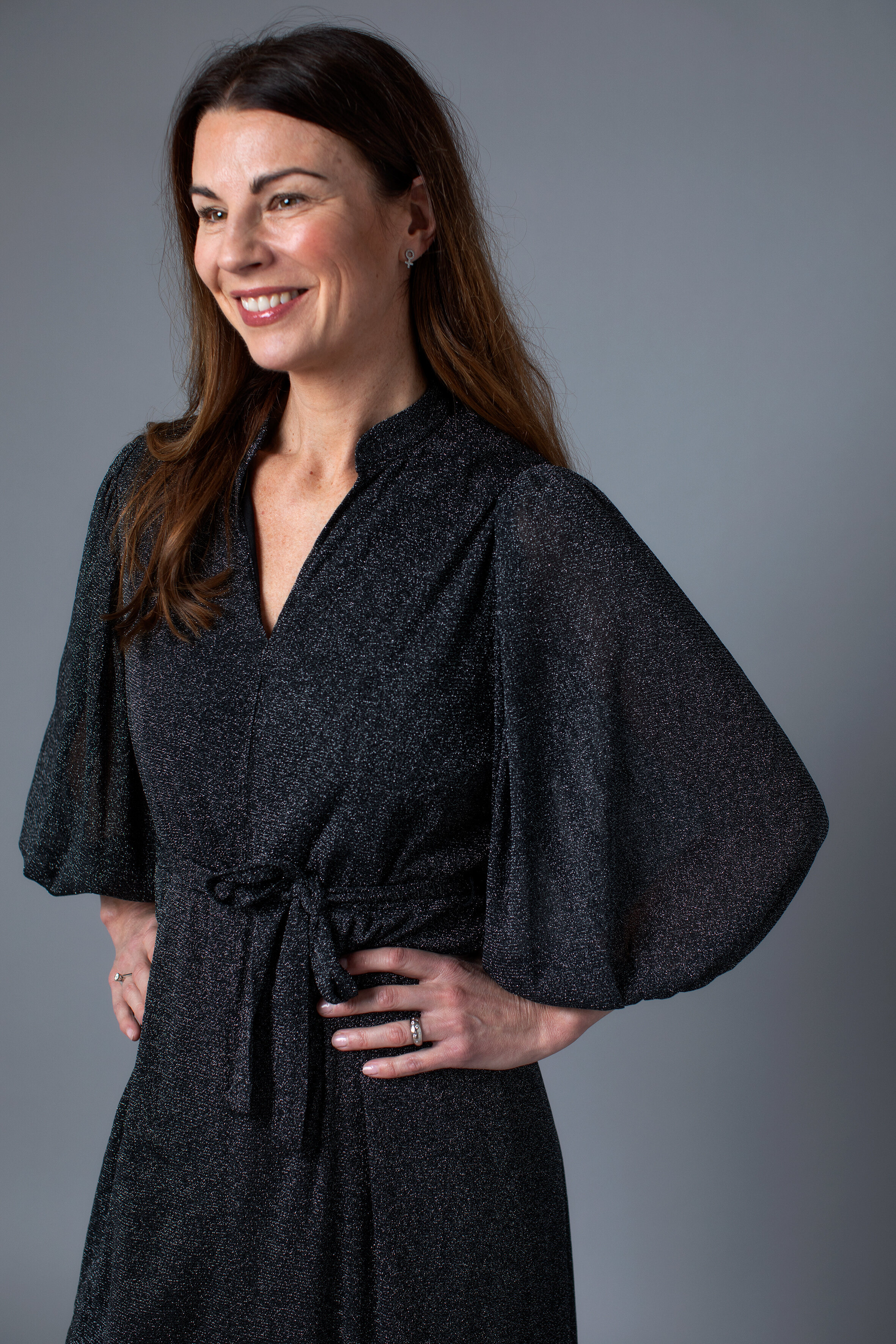 Natalie dress - shimmer black