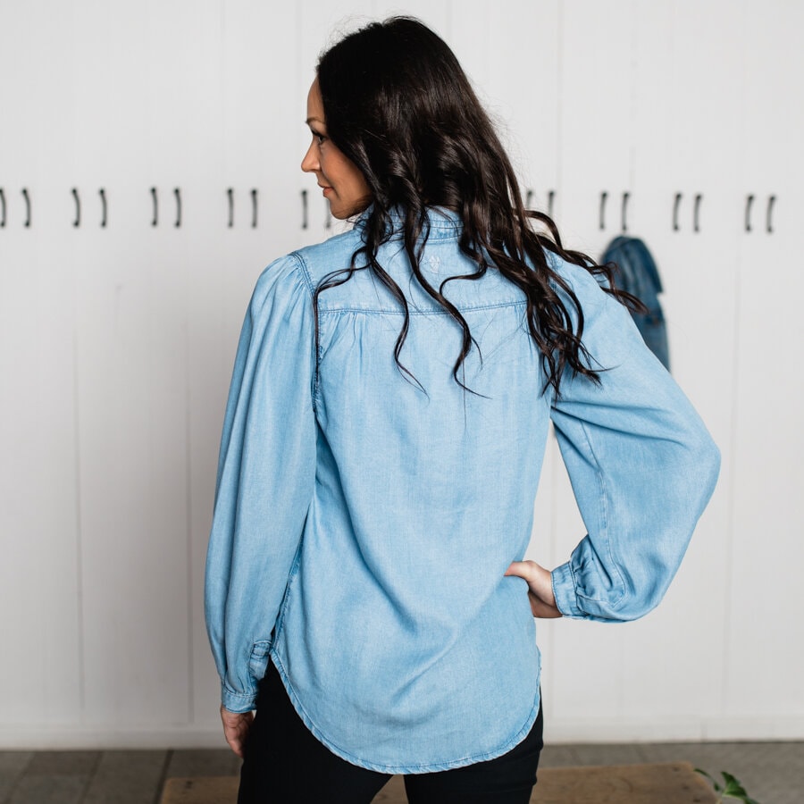 Mighty blouse - mid blue