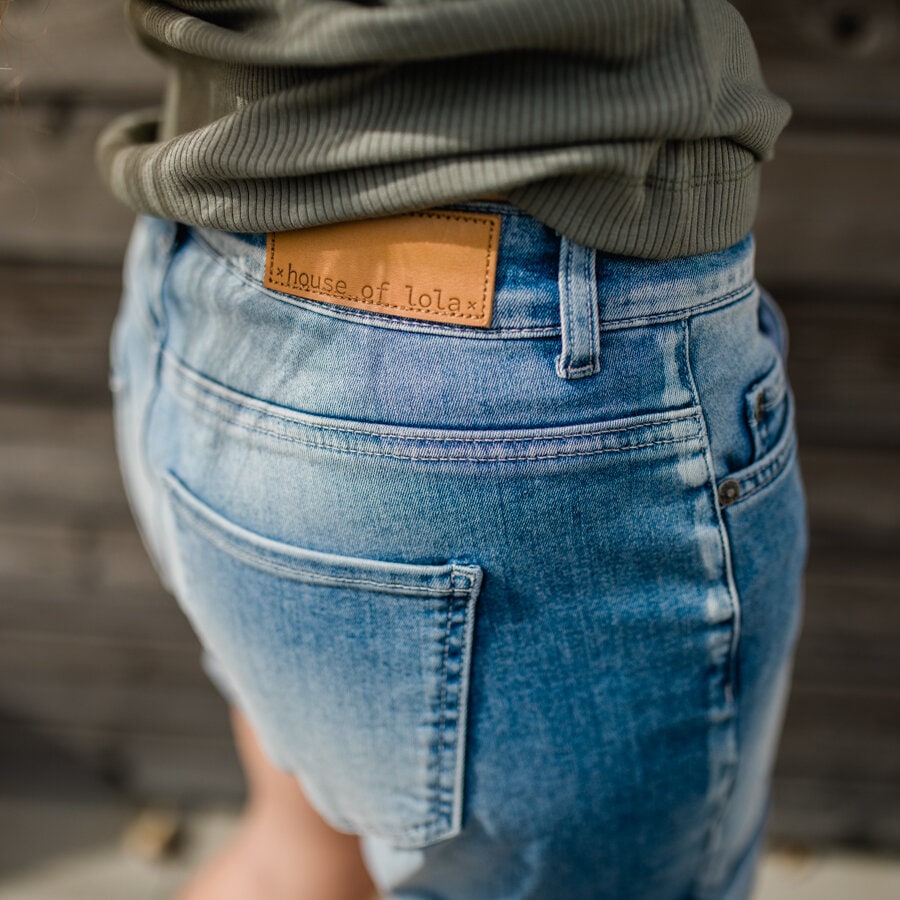 Wood jeans shorts - mid blue