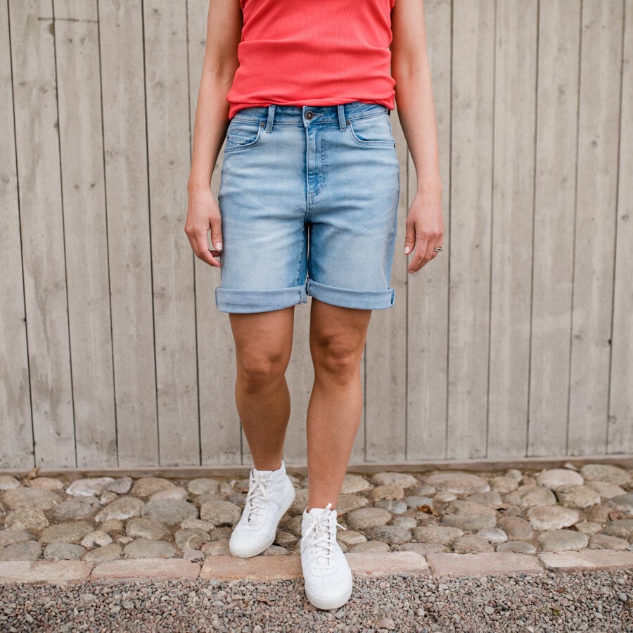 Wood jeans shorts  - light blue