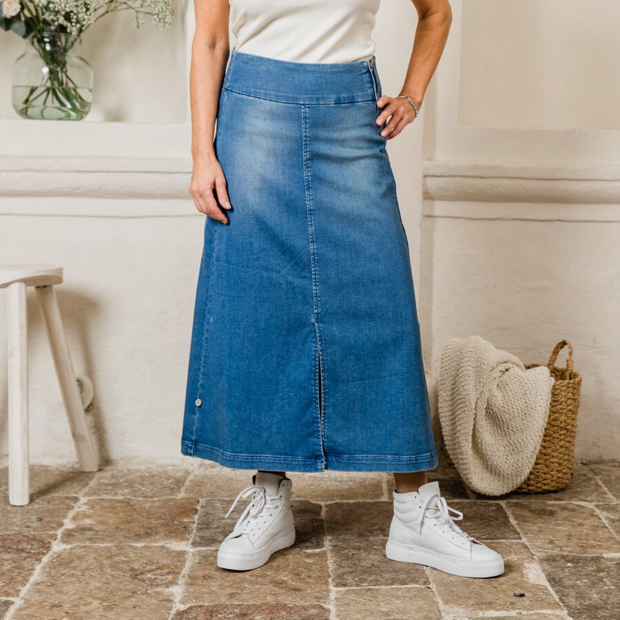 Palermo jeans skirt - mid blue