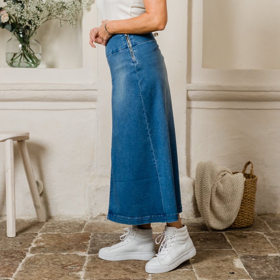 Palermo jeans skirt - mid blue