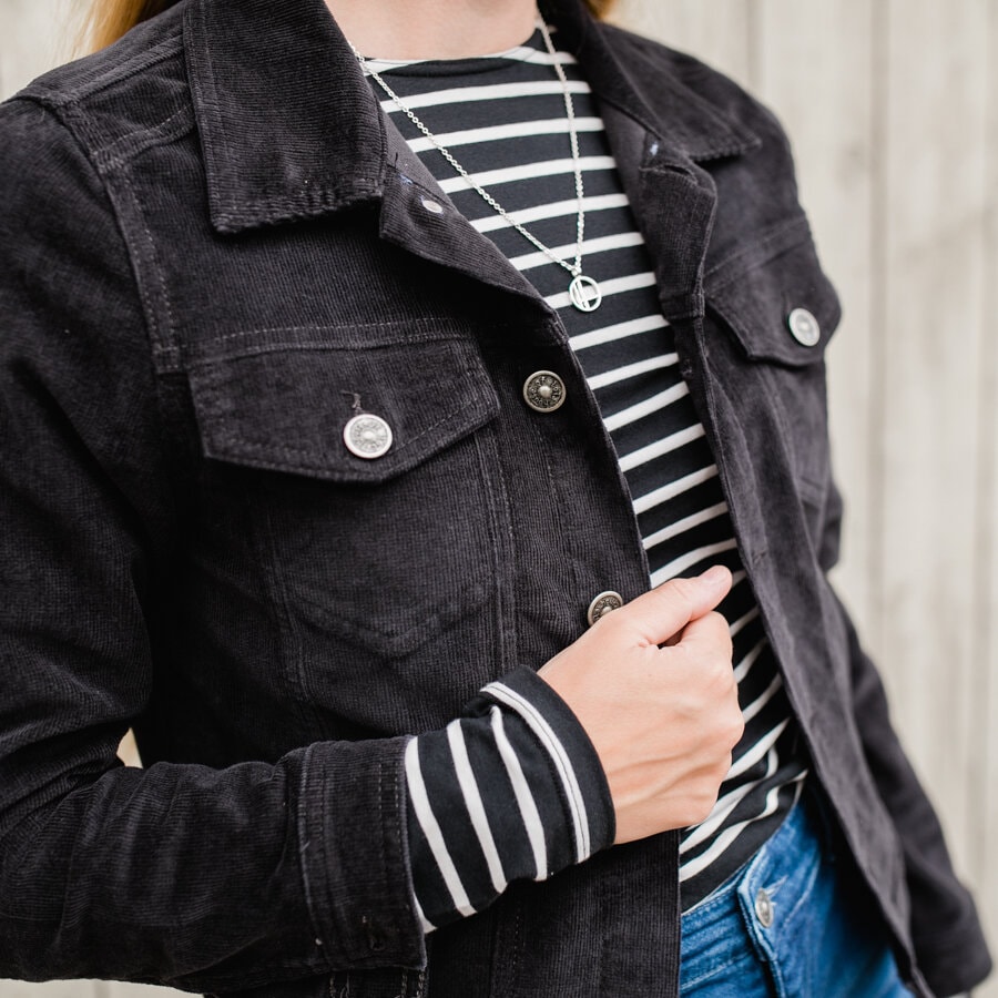 My cord jacket - dark grey