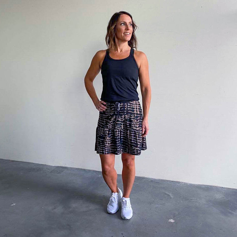 Christina skort - batic mud