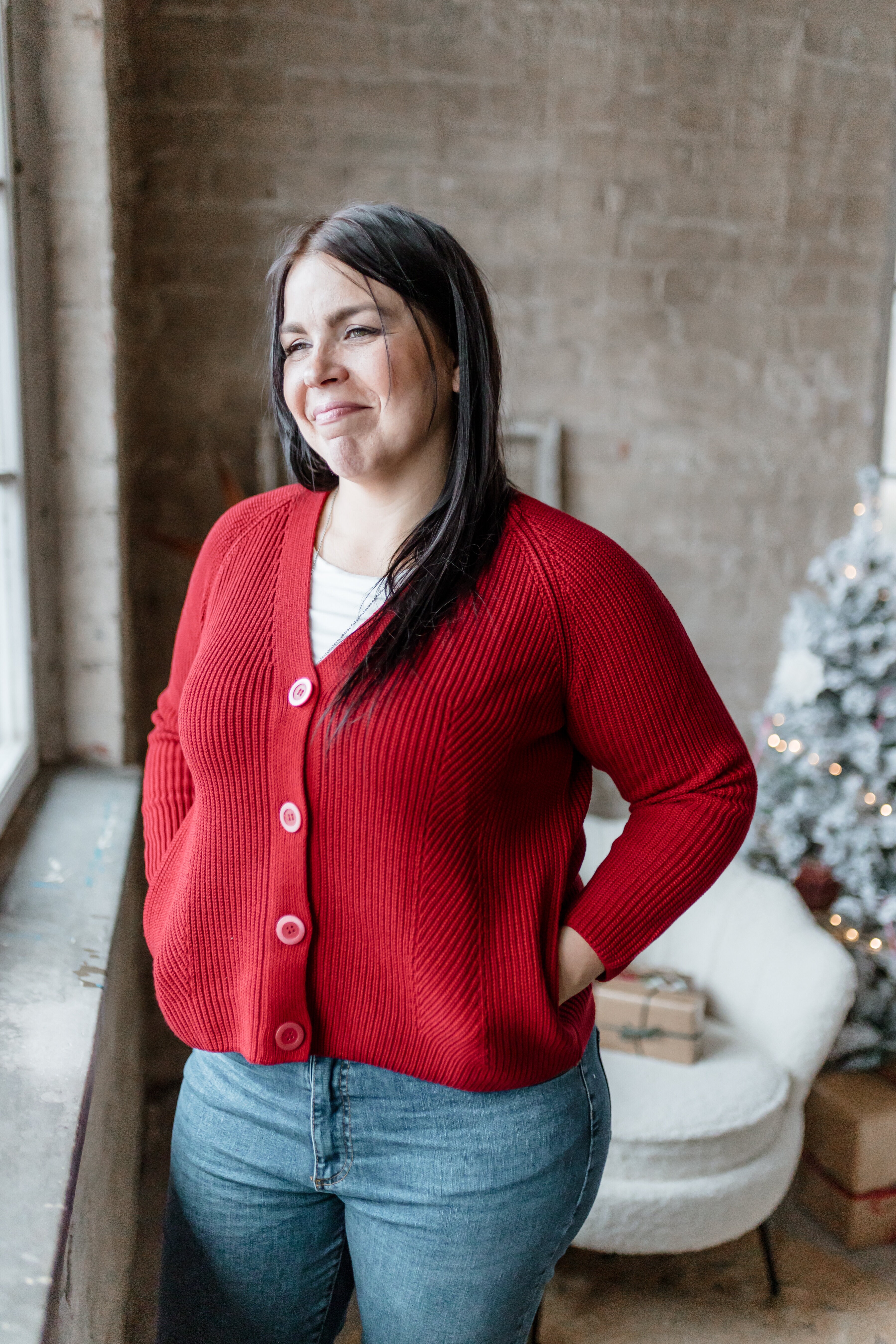 Cleo cardigan - red