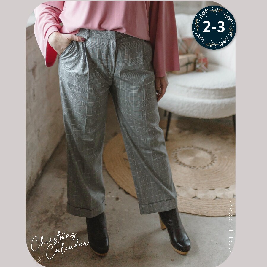 Milano pants - checked black/white
